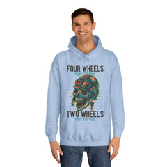 Four Wheel Move The Body Unisex College Hoodie - Stylish & Cosy for Campus Life