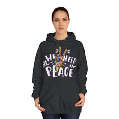 All We Need is Peace Unisex College Hoodie - Stylish & Cosy for Campus Life