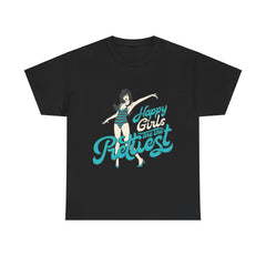 Happy Girls Are The Prettiest Cotton Tee - Extreme Dirt Bike Champion Shirt