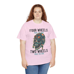Four Wheels Move The Body Two Wheels Move The Soul Unisex Cotton Tee - Extreme Dirt Bike Champion Shirt
