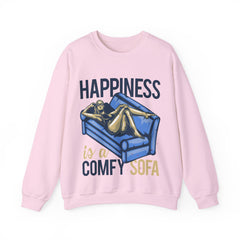 Happiness Is A Comfy Sofa Girl Sweatshirt Design