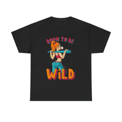 Born To Be Wild Heavy Girl Cotton Tee - Extreme Dirt Bike Champion Shirt