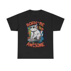 Born To Be Awesome Unisex Cotton Tee - Extreme Dirt Bike Champion Shirt