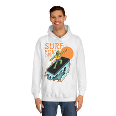 Surf For Life Unisex College Hoodie - Stylish & Cosy for Campus Life