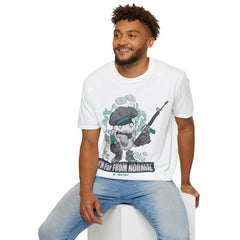 Far From Normal Unisex Softstyle T-Shirt - Fun Graphic Tee for Unique Personalities