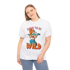 Born To Be Wild Heavy Girl Cotton Tee - Extreme Dirt Bike Champion Shirt