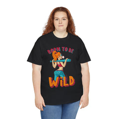 Born To Be Wild Heavy Girl Cotton Tee - Extreme Dirt Bike Champion Shirt