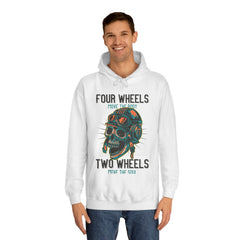 Four Wheel Move The Body Unisex College Hoodie - Stylish & Cosy for Campus Life