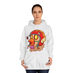 Racer Chicken Race With Me Unisex College Hoodie - Stylish & Cosy for Campus Life