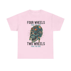 Four Wheels Move The Body Two Wheels Move The Soul Unisex Cotton Tee - Extreme Dirt Bike Champion Shirt