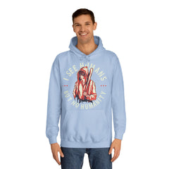 I See Humans But No Humanity Unisex College Hoodie - Stylish & Cosy for Campus Life
