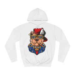 Gangster Bull Dog Unisex College Hoodie - Stylish & Cosy for Campus Life