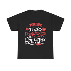 Girl Independence is Happiness Unisex Cotton Tee - Extreme Dirt Bike Champion Shirt