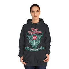 You Can Run You Cannot Hide Unisex College Hoodie - Stylish & Cosy for Campus Life