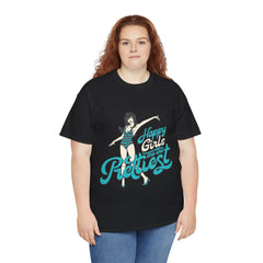 Happy Girls Are The Prettiest Cotton Tee - Extreme Dirt Bike Champion Shirt