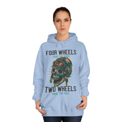 Four Wheel Move The Body Unisex College Hoodie - Stylish & Cosy for Campus Life