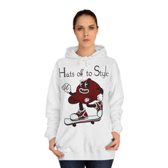 Hats Of To Style Unisex College Hoodie - Stylish & Cosy for Campus Life