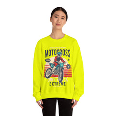 Motocross Extreme Unisex Crewneck Sweatshirt - Vintage 1980 Design