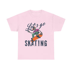 Lets Go Skating Unisex Cotton Tee - Extreme Dirt Bike Champion Shirt