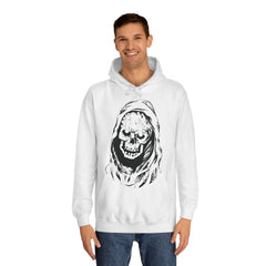 Grim Reaper Tattoo Unisex College Hoodie - Stylish & Cosy for Campus Life