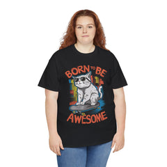 Born To Be Awesome Unisex Cotton Tee - Extreme Dirt Bike Champion Shirt