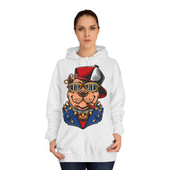 Gangster Bull Dog Unisex College Hoodie - Stylish & Cosy for Campus Life