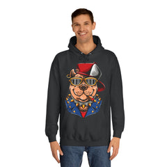 Gangster Bull Dog Unisex College Hoodie - Stylish & Cosy for Campus Life