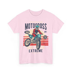 Vintage Motocross Heavy Unisex Cotton Tee - Extreme Dirt Bike Champion Shirt