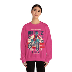 Motocross Extreme Unisex Crewneck Sweatshirt - Vintage 1980 Design
