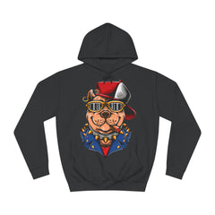 Gangster Bull Dog Unisex College Hoodie - Stylish & Cosy for Campus Life