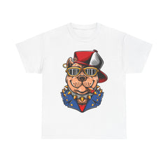 Gangster Bull Dog Unisex Cotton Tee - Extreme Dirt Bike Champion Shirt
