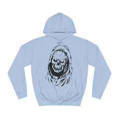 Grim Reaper Tattoo Unisex College Hoodie - Stylish & Cosy for Campus Life