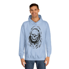 Grim Reaper Tattoo Unisex College Hoodie - Stylish & Cosy for Campus Life