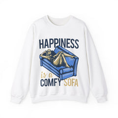 Happiness Is A Comfy Sofa Girl Sweatshirt Design