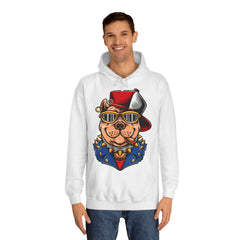 Gangster Bull Dog Unisex College Hoodie - Stylish & Cosy for Campus Life