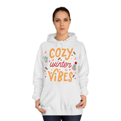 Cozy Winter Vibes Unisex College Hoodie - Stylish & Cosy for Campus Life