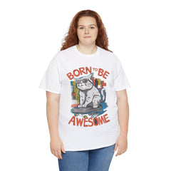 Born To Be Awesome Unisex Cotton Tee - Extreme Dirt Bike Champion Shirt