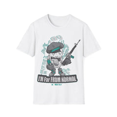 Far From Normal Unisex Softstyle T-Shirt - Fun Graphic Tee for Unique Personalities