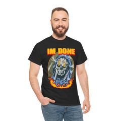 I Am Done Heavy Unisex Cotton Tee - Extreme Dirt Bike Champion Shirt