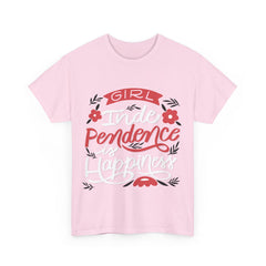 Girl Independence is Happiness Unisex Cotton Tee - Extreme Dirt Bike Champion Shirt