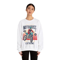Motocross Extreme Unisex Crewneck Sweatshirt - Vintage 1980 Design