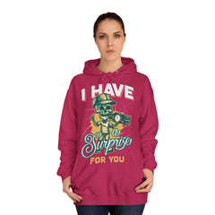 I Have a Surprise For You Unisex College Hoodie - Stylish & Cosy for Campus Life