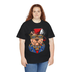 Gangster Bull Dog Unisex Cotton Tee - Extreme Dirt Bike Champion Shirt