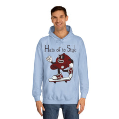Hats Of To Style Unisex College Hoodie - Stylish & Cosy for Campus Life