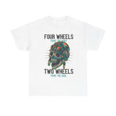 Four Wheels Move The Body Two Wheels Move The Soul Unisex Cotton Tee - Extreme Dirt Bike Champion Shirt