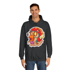 Racer Chicken Race With Me Unisex College Hoodie - Stylish & Cosy for Campus Life