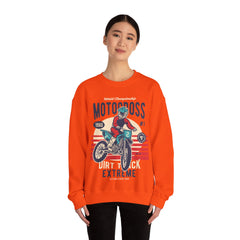 Motocross Extreme Unisex Crewneck Sweatshirt - Vintage 1980 Design
