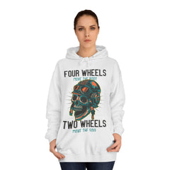 Four Wheel Move The Body Unisex College Hoodie - Stylish & Cosy for Campus Life