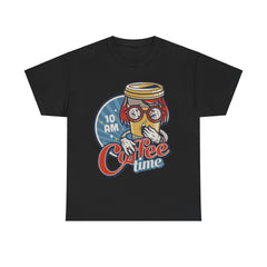 Coffee Time Heavy Unisex Cotton Tee - Extreme Dirt Bike Champion Shirt