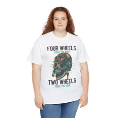 Four Wheels Move The Body Two Wheels Move The Soul Unisex Cotton Tee - Extreme Dirt Bike Champion Shirt